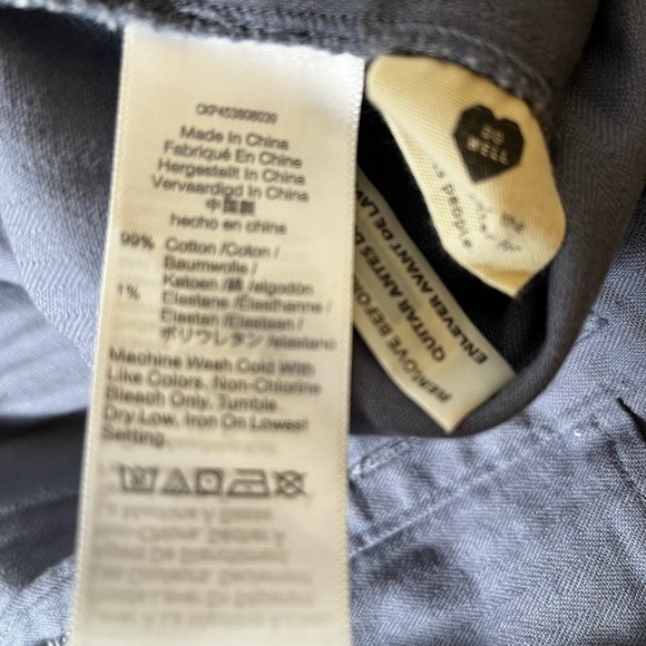 Madewell XS Cap sleeve jumpsuit blue short sleeve spring cotton blend - Picture 9 of 9